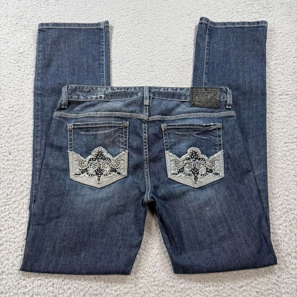 Guess Women's Blue and Navy Jeans